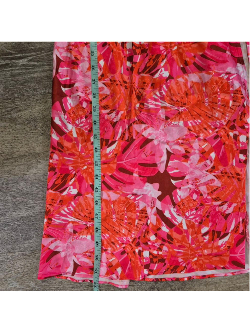 Women's Showpo. Pink Orange Floral Cutout Maxi Dress Size 6 - Picture 9 of 11